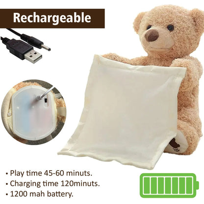 Peek A Boo Teddy Bear Toy Best Gift For Christmas With Motion & Sound For Your Kids